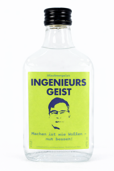 Ingenieursgeist - Blaubeergeist - Approved by Prof. Achim Kampker - 200 ml, 40 Vol.-%